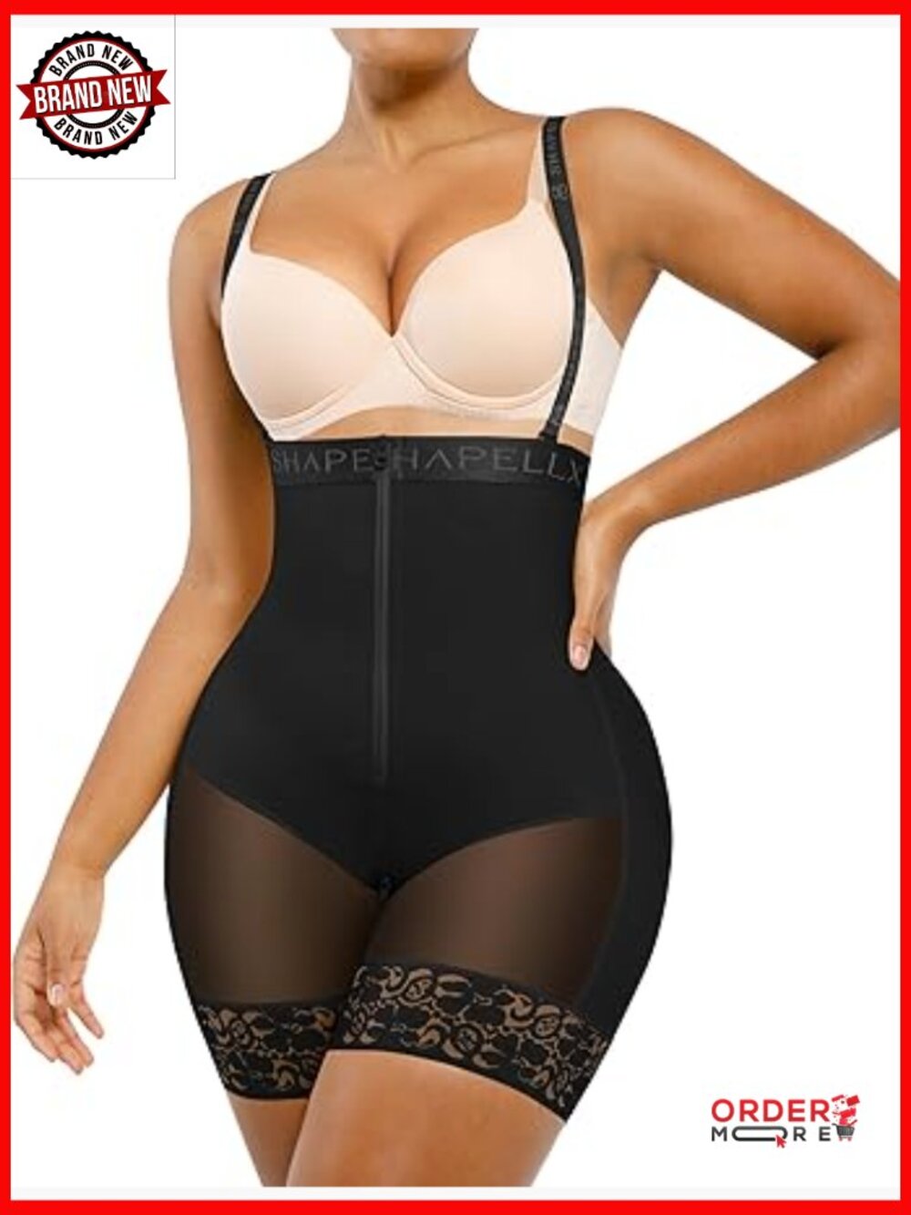 Tummy Control Shapewear Bodysuit Butt Lifter Plus Size Fajas - Picture 1 of 7